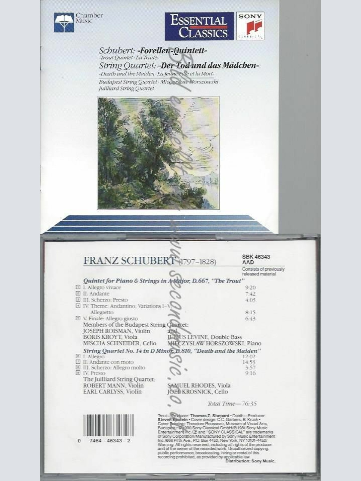 CD-- Qnt Pno Trout/Qrt String 14  F. Schubert