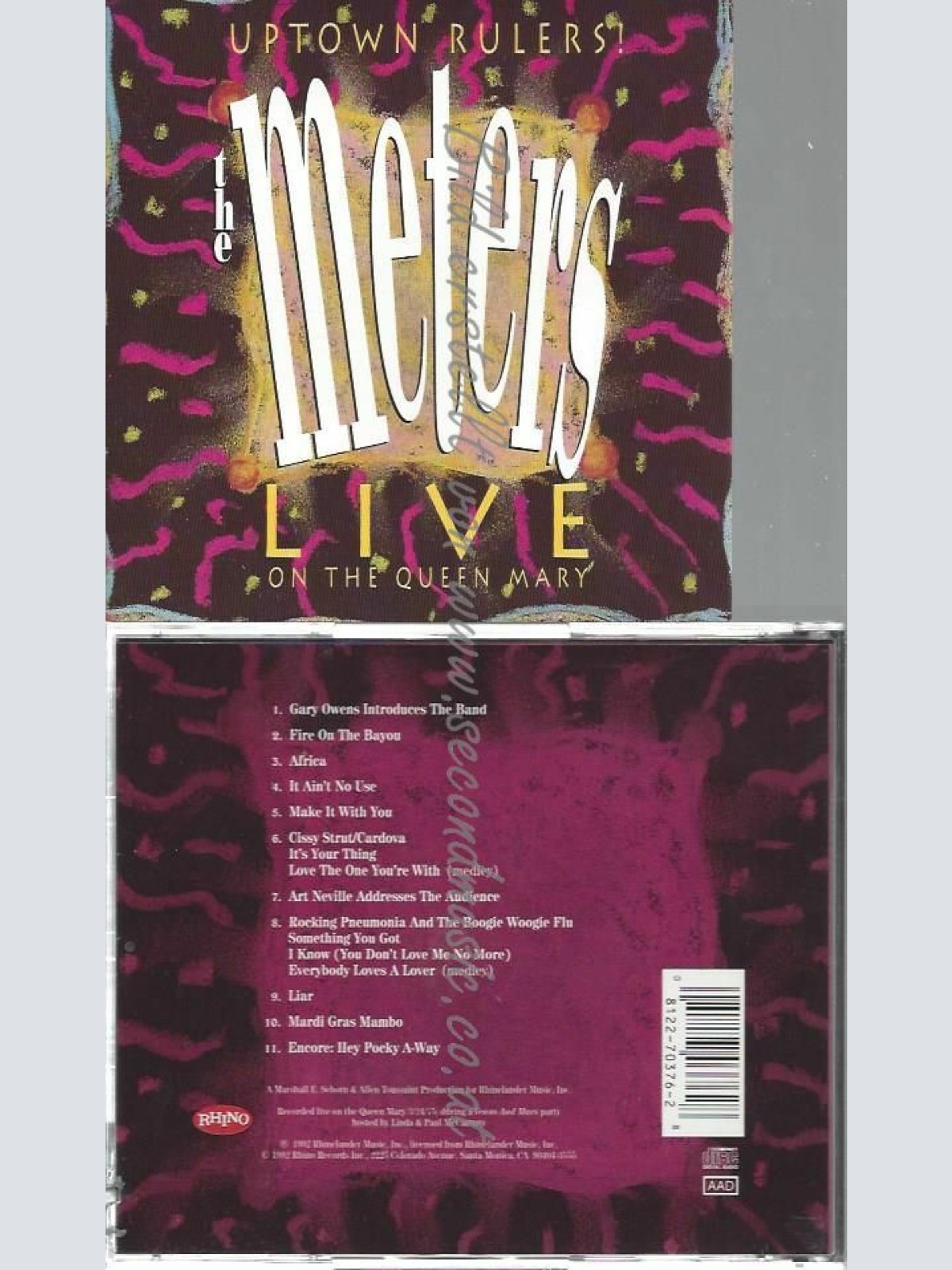 CD--METERS | --LIVE ON THE QUEEN MARY