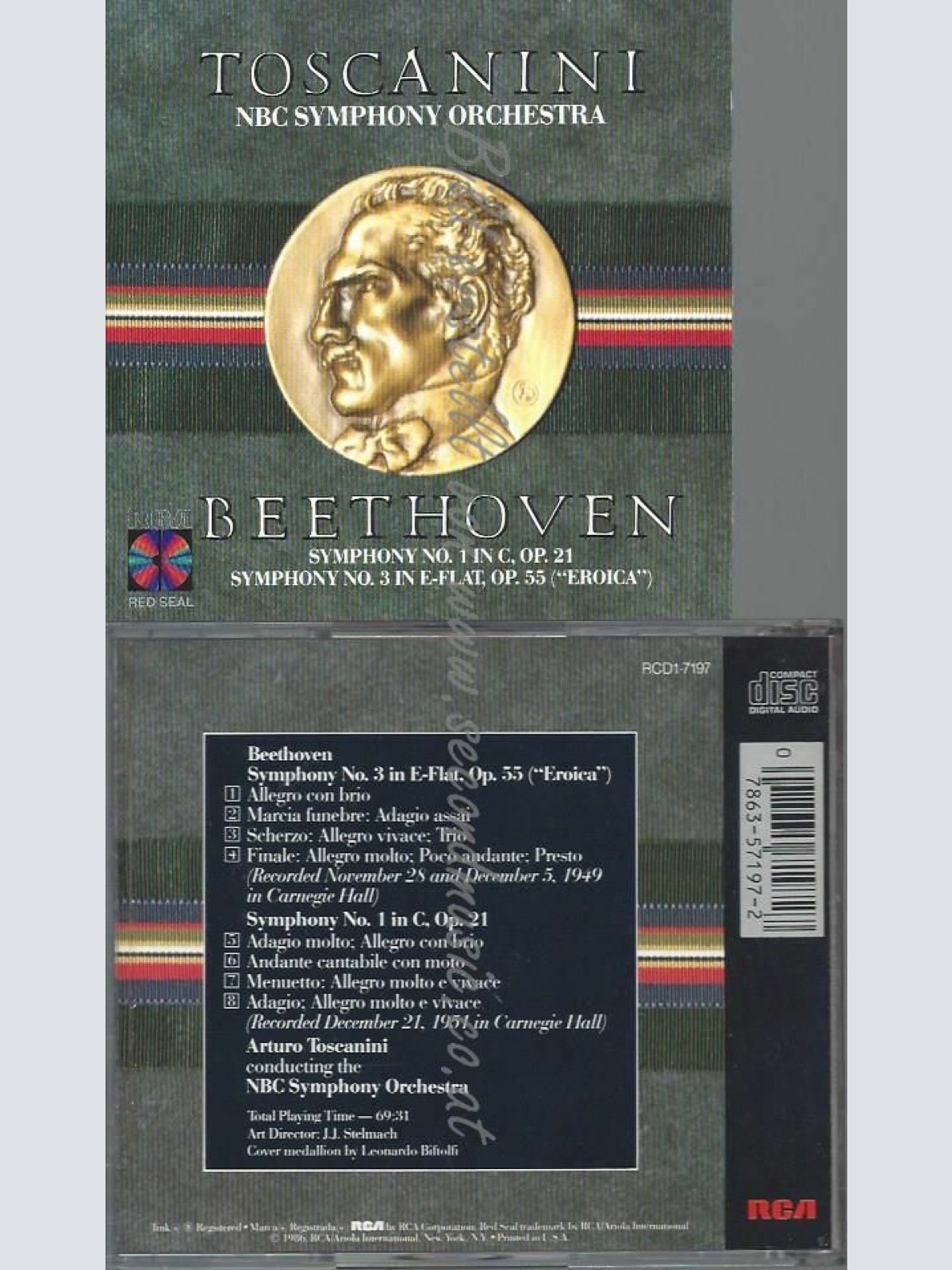 CD--TOSCANINI/NBC | --BEETHOVEN:SYMS.  1& 3