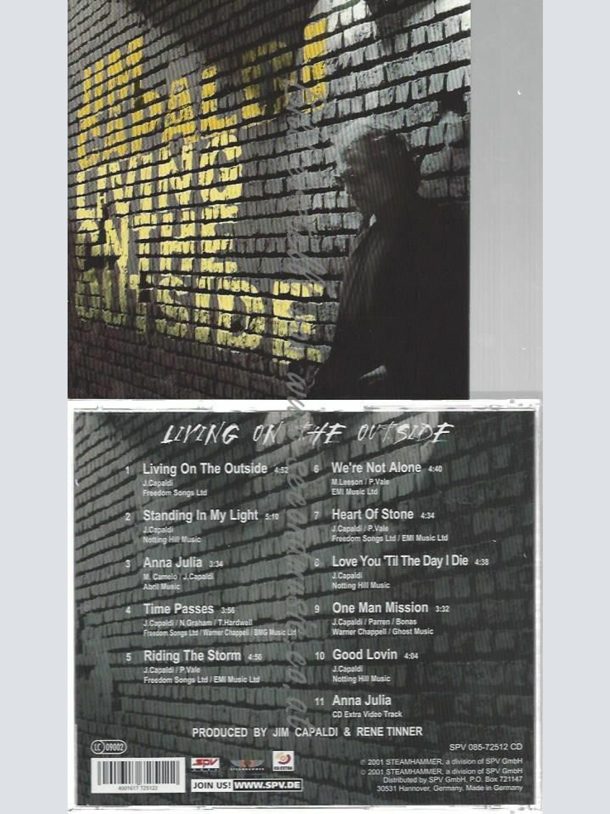 CD--JIM CAPALDI | --LIVING ON THE OUTSIDE