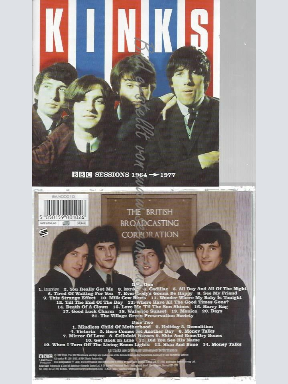 CD--THE KINKS | --BBC SESSIONS: -1964-1977