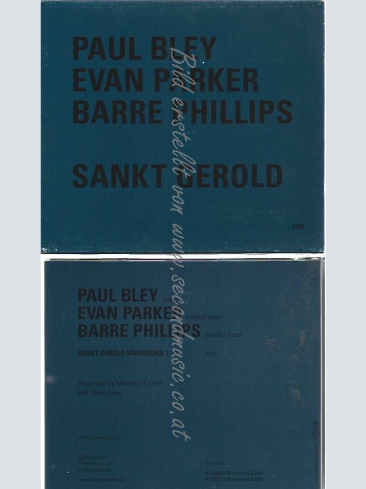 CD--EVAN PARKER , BARRE PHILIPS , ET AL. | --SANKT GEROLD