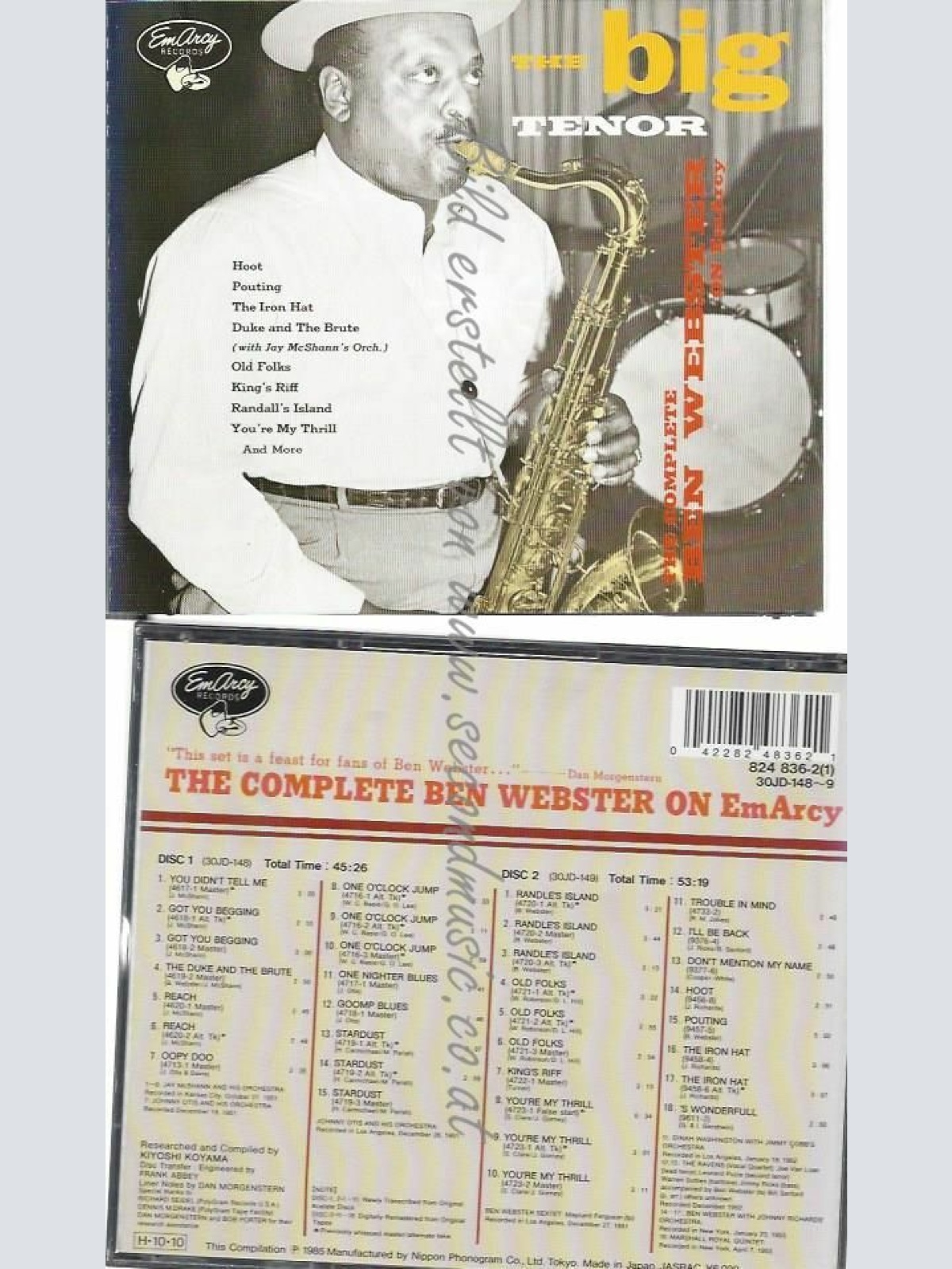 CD--  --THE COMPLETE BEN WEBSTER ON EMARCY (-),