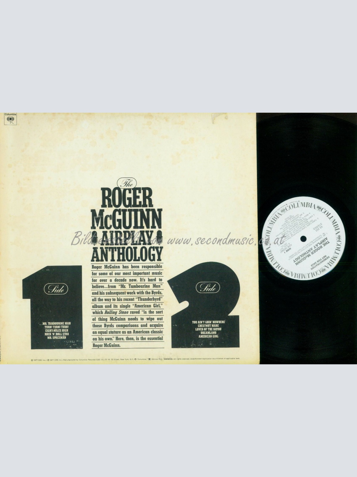 LP - Roger McGuinn – Airplay Anthology  // PROMO // US LP