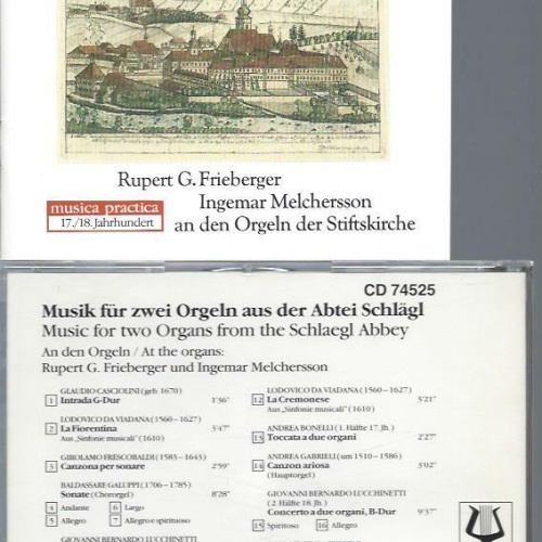 CD- -Musik aus  zwei Orgeln  aus der Abtei Schlägl Frieberger