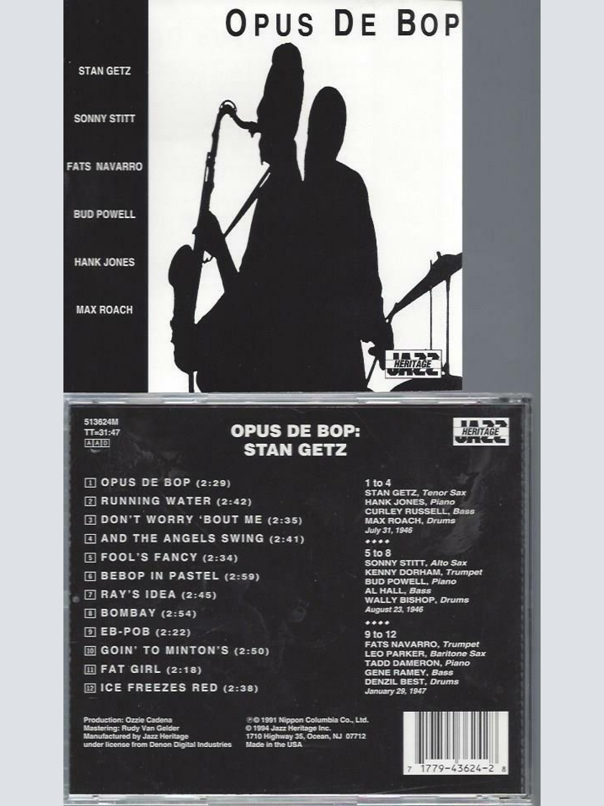 CD- Opus de Bop Getz Stitt Powell
