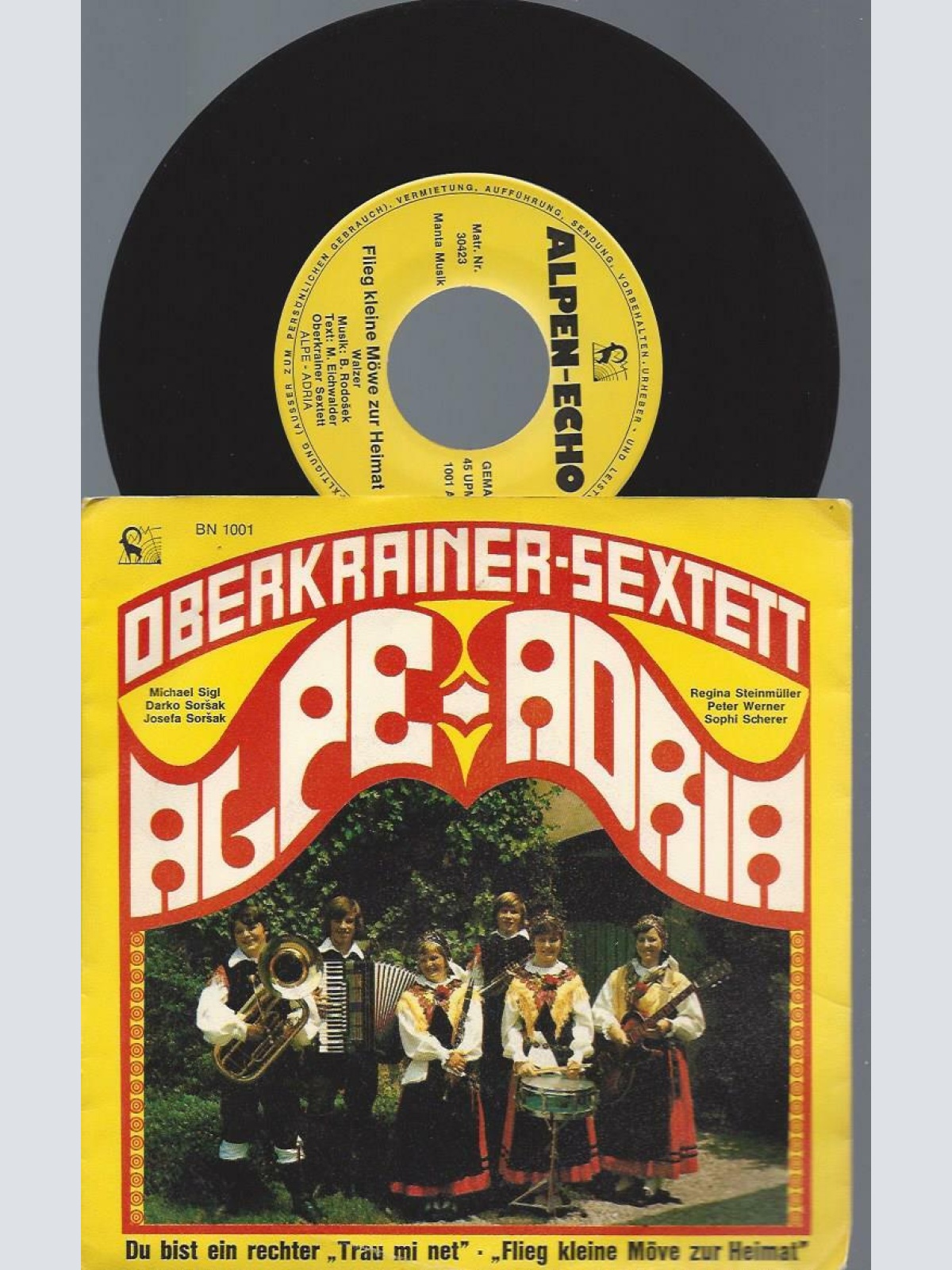 7"  Oberkrainer-Sextett Alpe-Adria – Du Bist Ein Rechter „Trau Mi Net