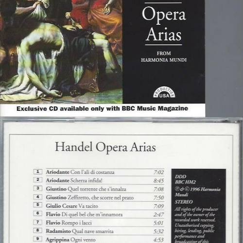 CD-  Handel Opera arias from Harmonia Mundi