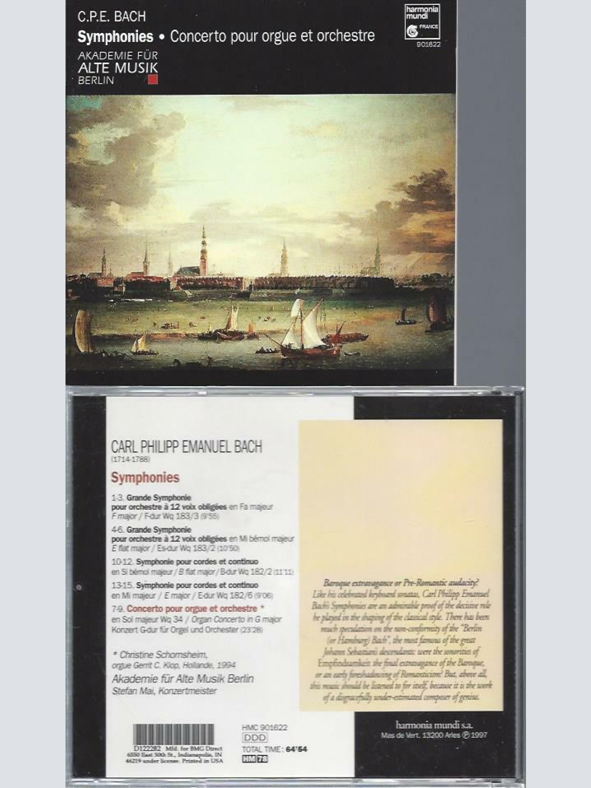 CD- C P E Bach Symphonies Akademie für alte Musik Berlin