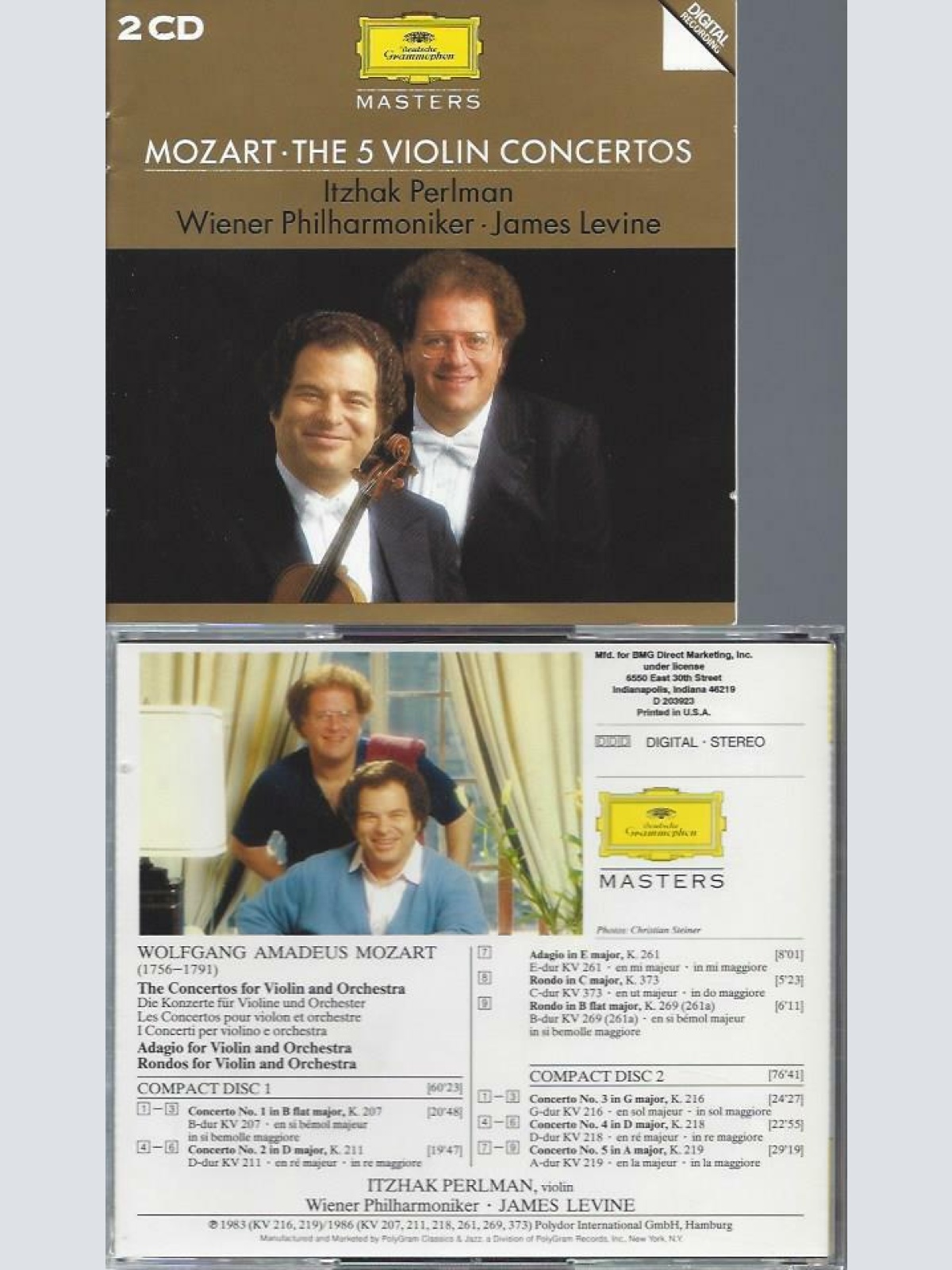 CD- Mozart The 5 Violin Concertos Wiener Philharmoniker