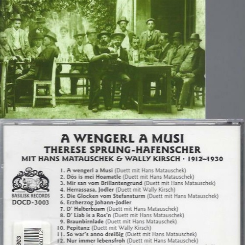 CD --A Wengerl aMusi Therese Sprung Hafenscher