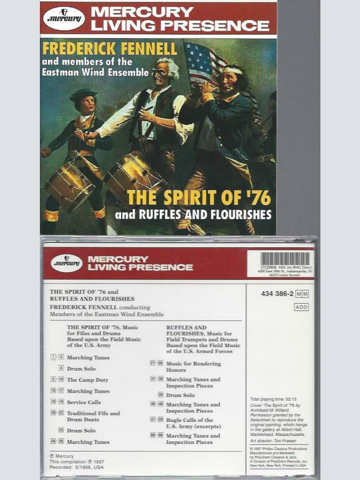 CD - Eastman Wind Ensemble  The Spirt Of '76 Ruffles And Flourishes