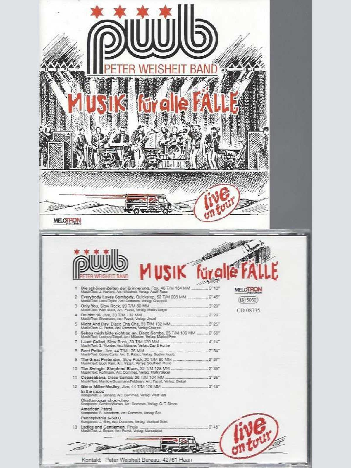 CD --  peter weisheit band musik für alle fälle