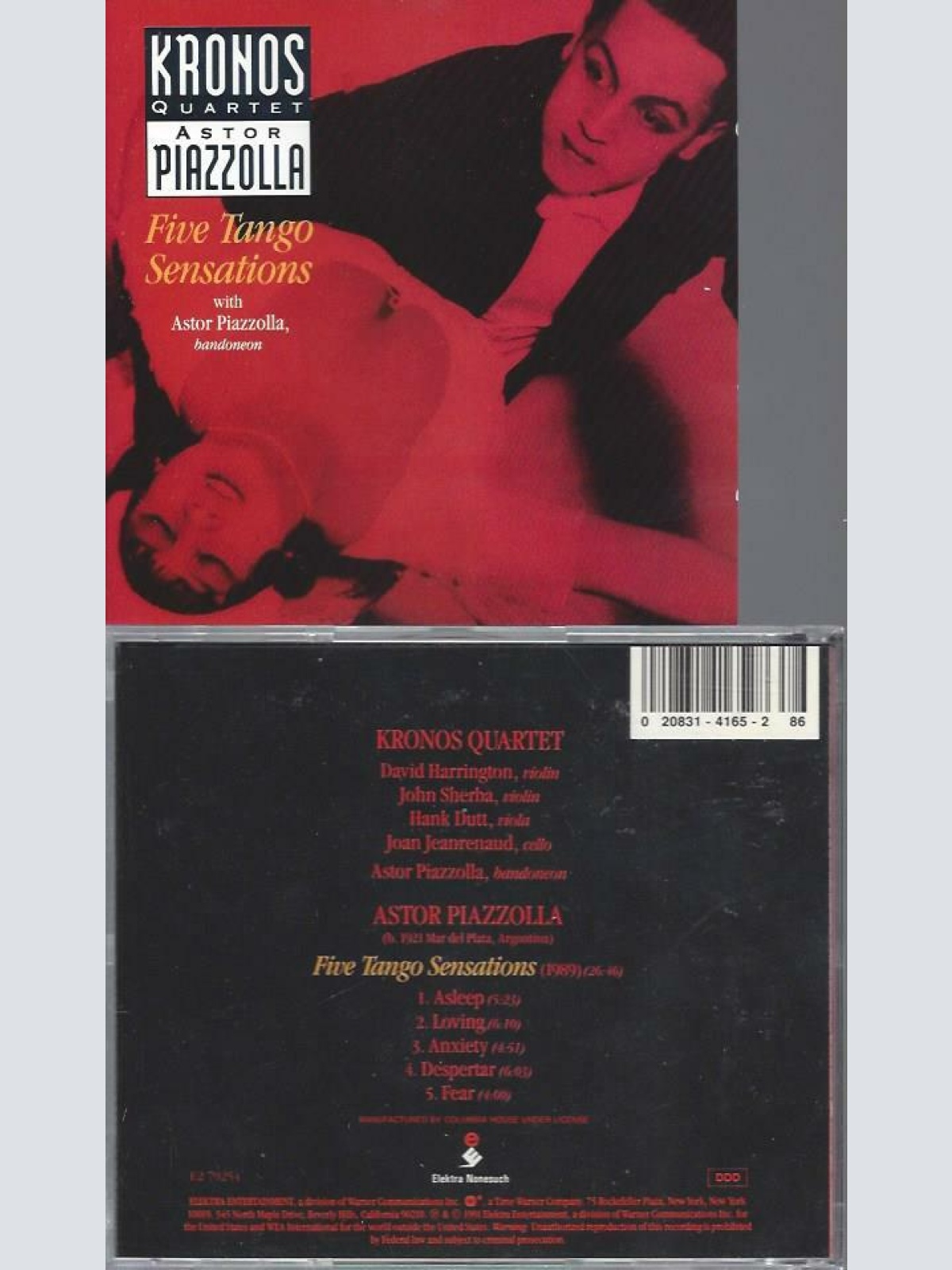 CD -Kronos Quartet Astor Piazolla Five Tango Sensations