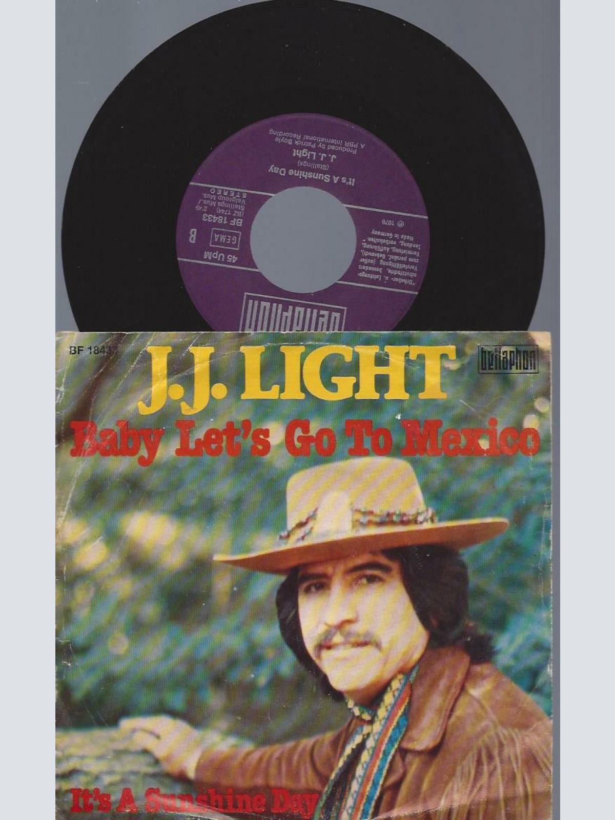 7"     J. J. Light  Baby Let's Go To Mexico