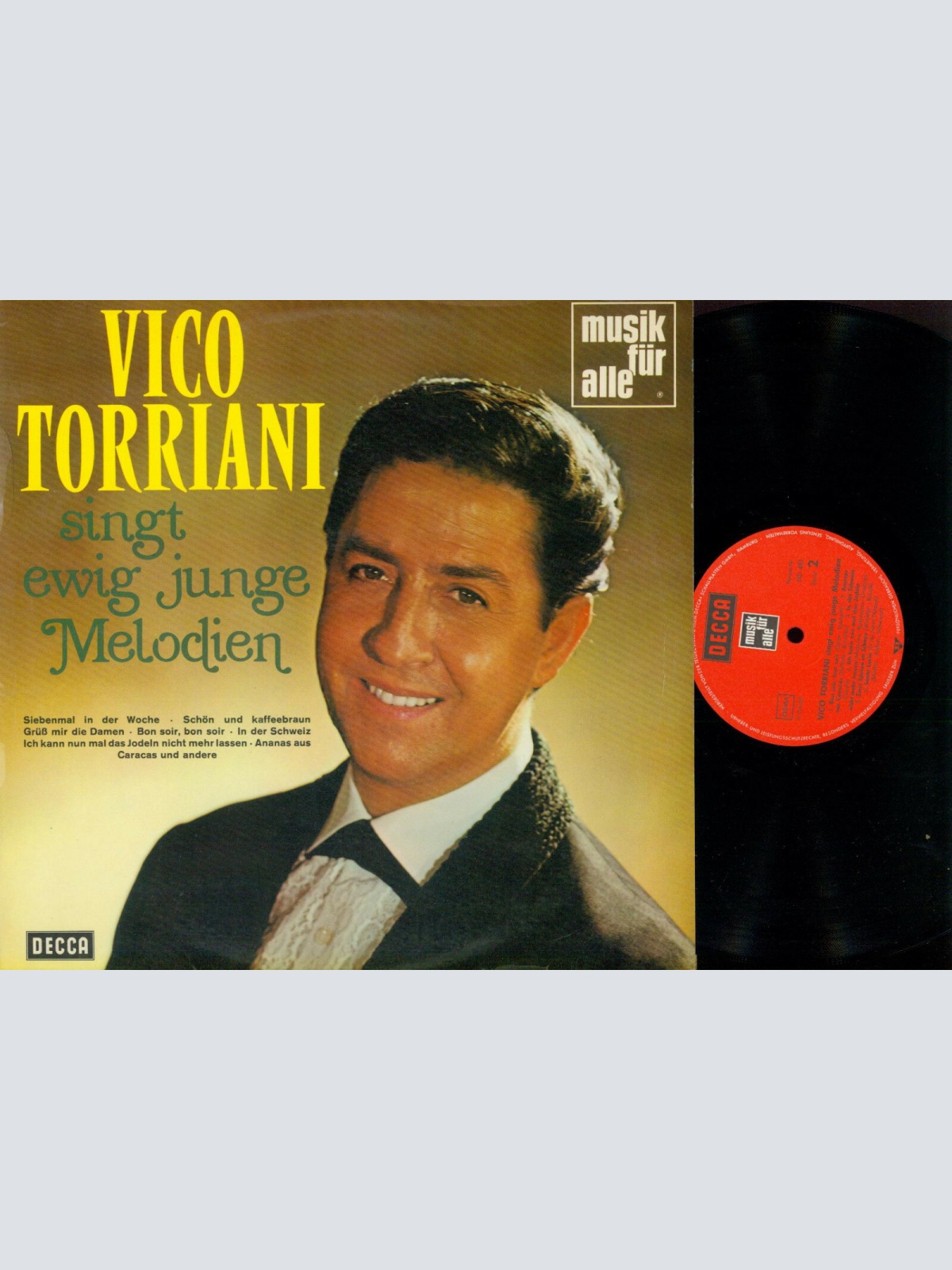 LP--  Vico Torriani singt ewig Junge Melodien