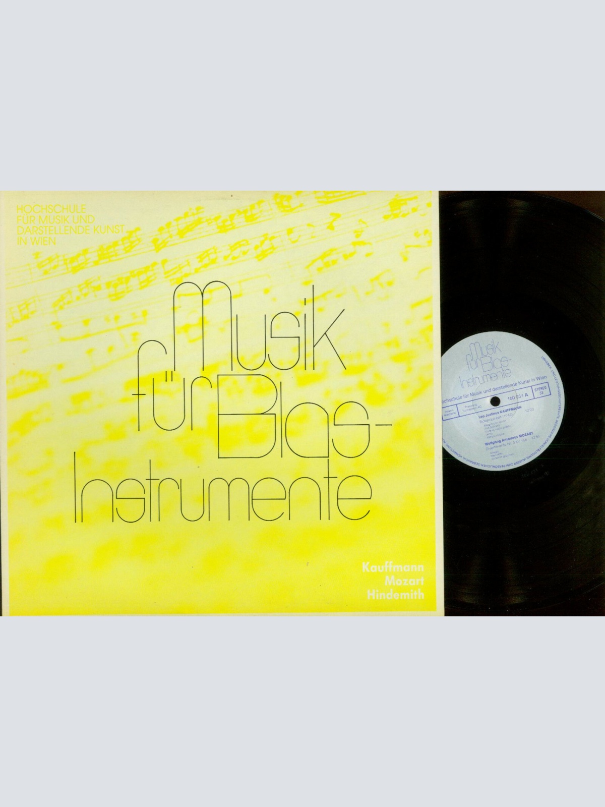 LP--  Musik für Blasinstrumente //  Kauffmann / Mozart