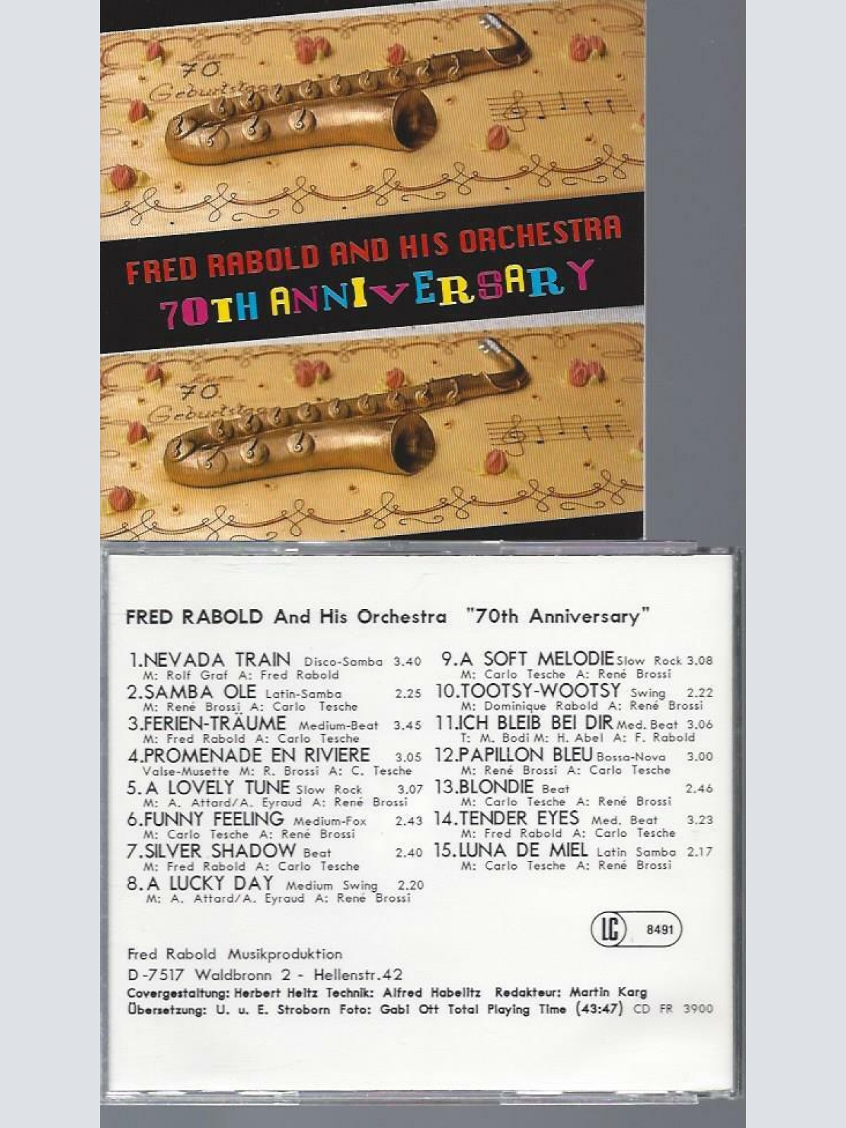 CD-- Fred Rabold 70th Anniversary