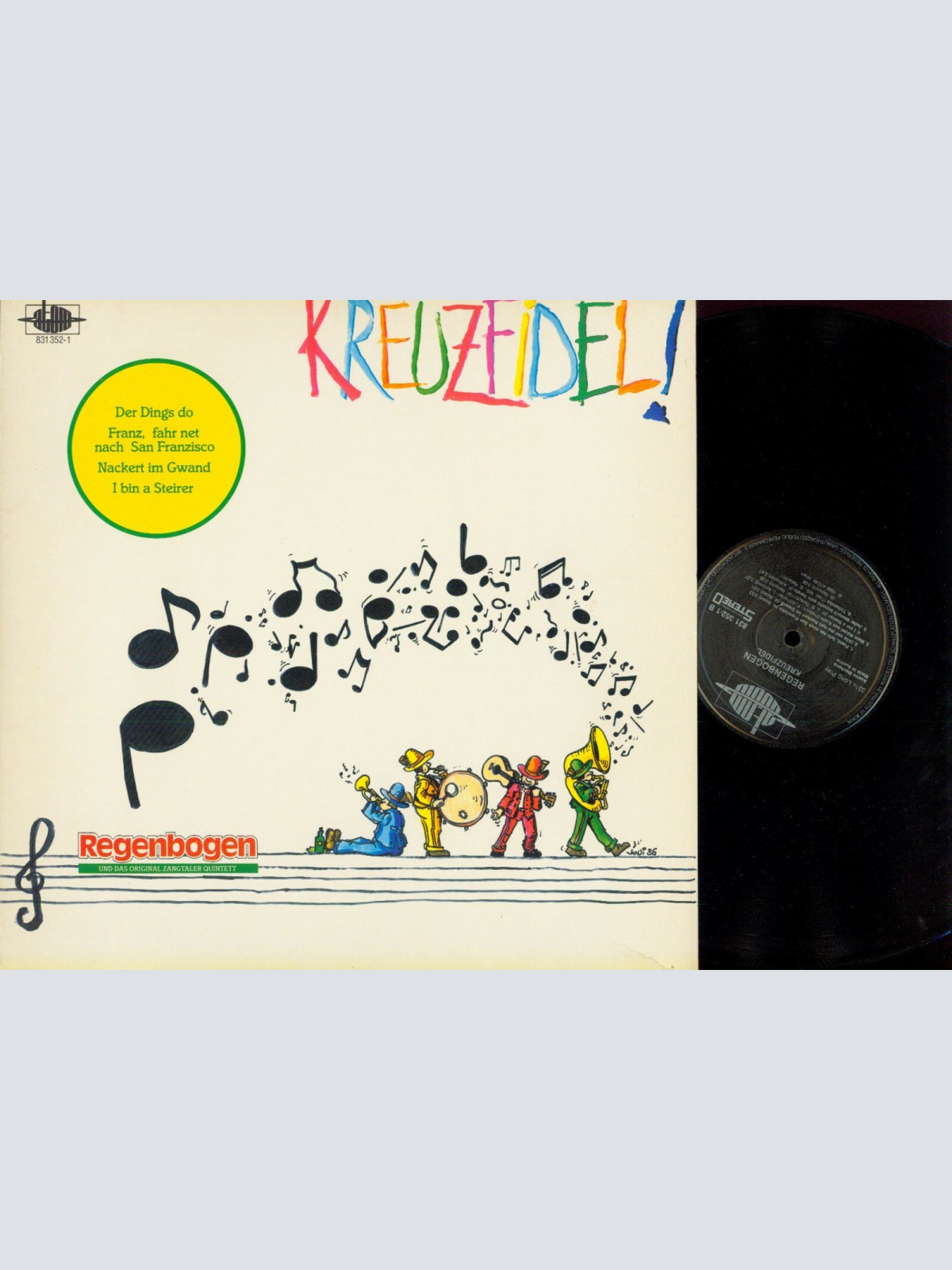 LP-- REGENBOGEN UND DAS ZANGTALER QUINTETT KREUZFIDEL/ VG