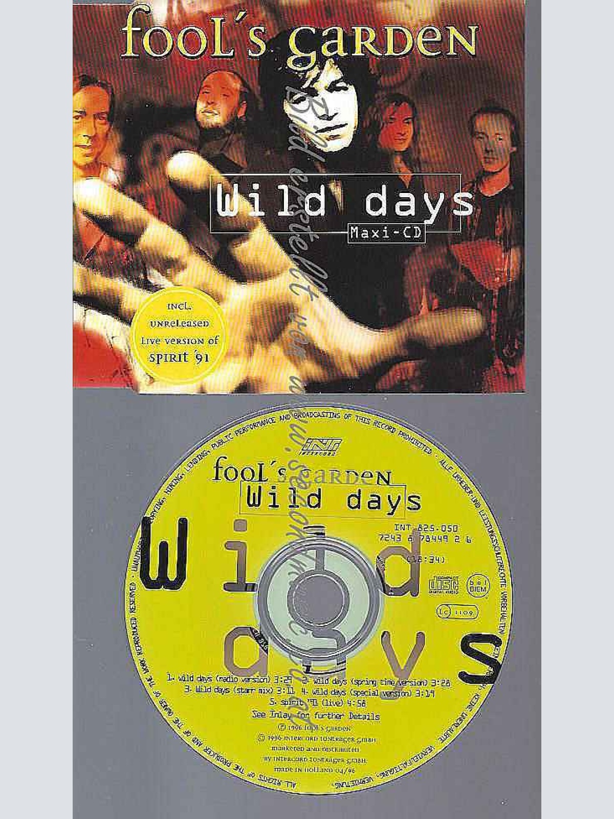 CD--FOOL'S GARDEN | --WILD DAYS