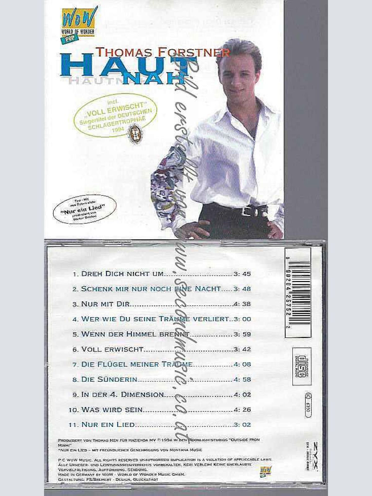 CD--FORSTNER, THOMAS | --HAUTNAH