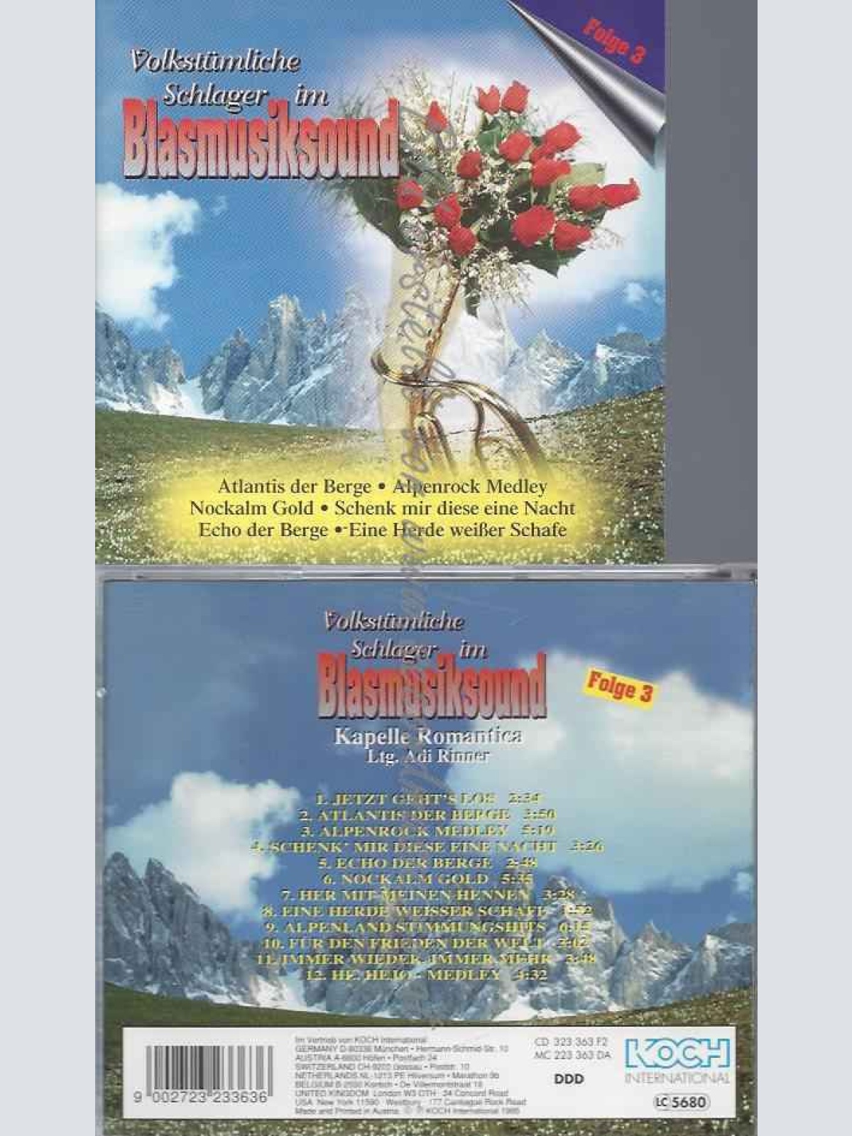 CD--Volkstümliche Schlager im Blasmusiksound Folge 3 Kapelle Romantica