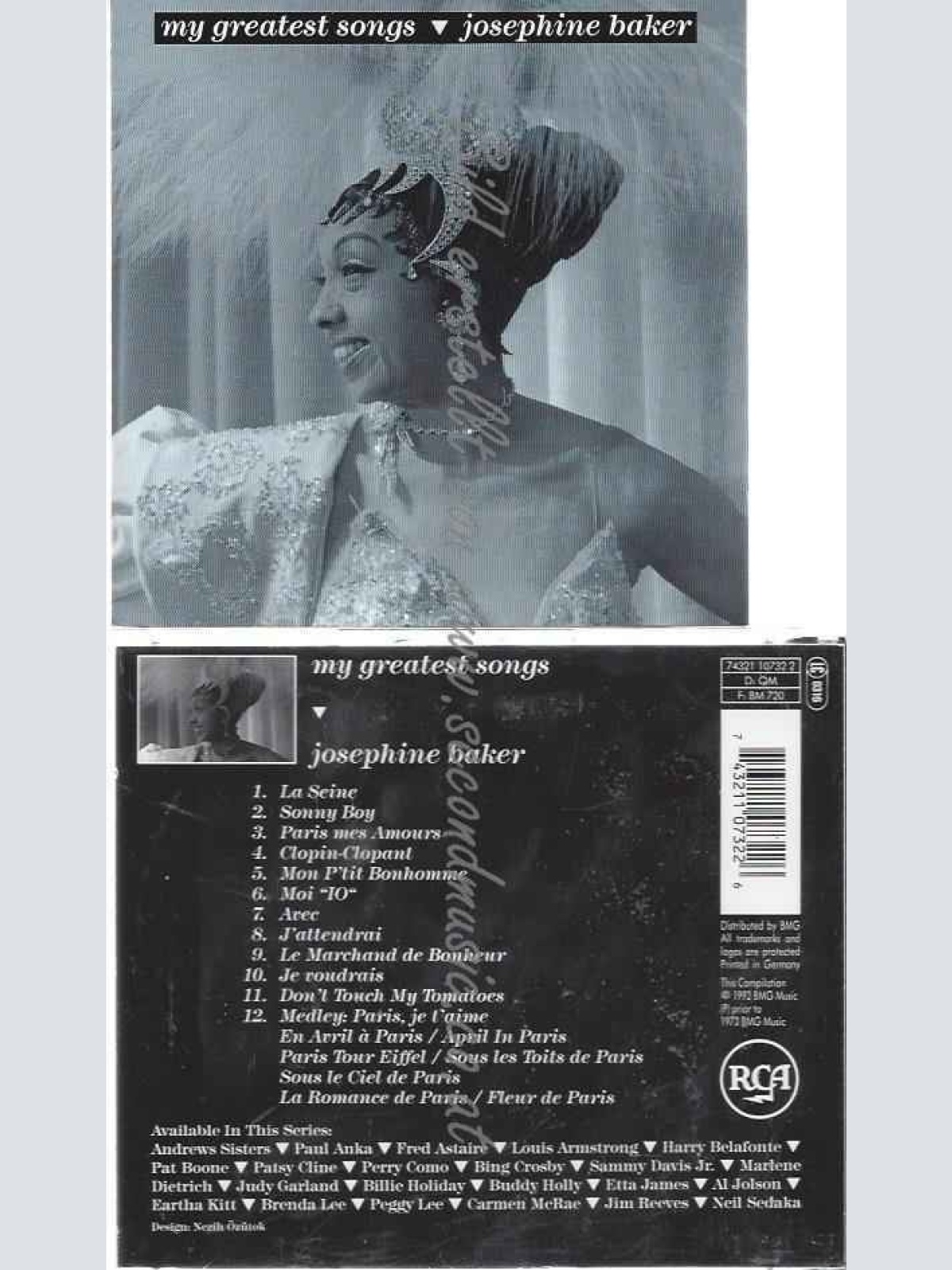 CD--JOSEPHINE BAKER--MY GREATEST SONGS (12 TRACKS)