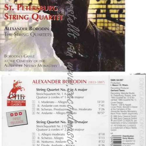 CD--ST.PETERSBURG STRING QUARTETT UND BORODIN,ALEXANDER--STREICHQUARTETT 1,2
