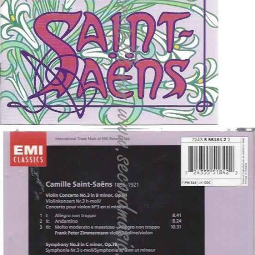 CD--SINFONIE 3/ ZIMMERMANN, JANSONS, ET AL.--VIOLINKONZERT 3