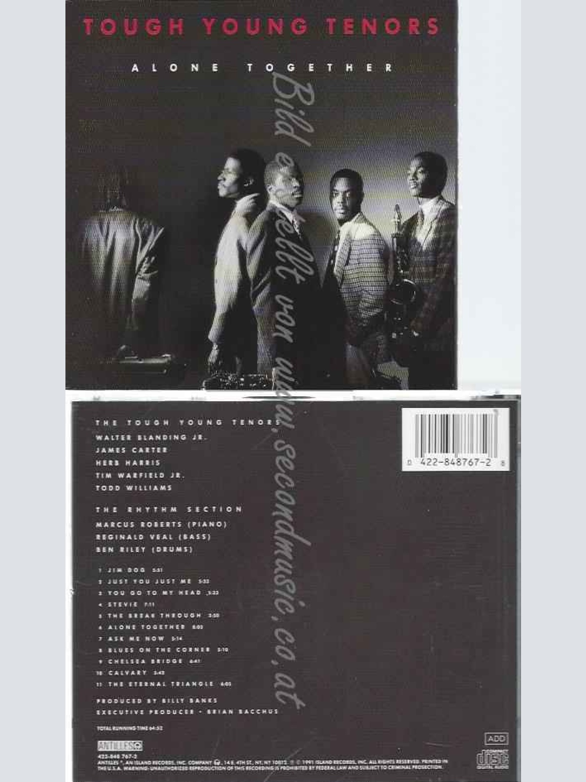 CD--TOUGH YOUNG TENORS--ALONE TOGETHER