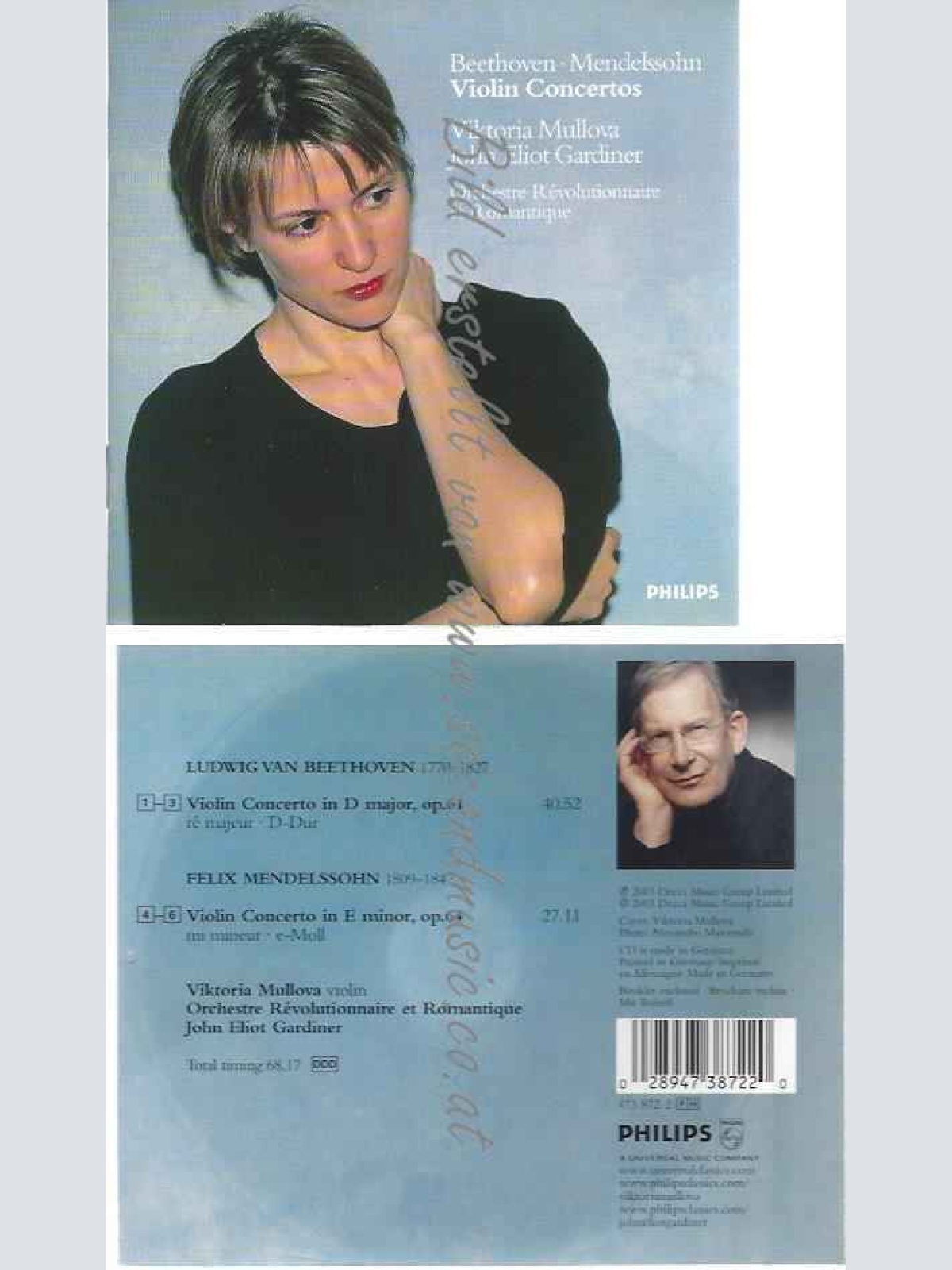 CD--P.64/ MULLOVA,VIKTORIA, GARDINER,JOHN ELIOT, ET AL.--VIOLINKONZERT OP.61