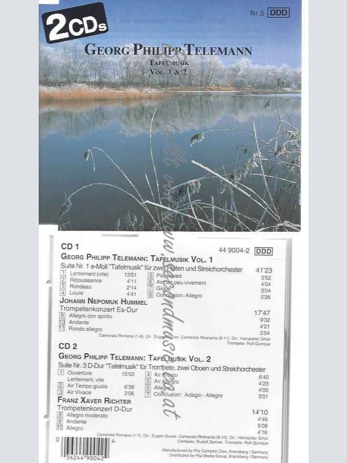 CD---GEORG PHILIPP TELEMANN - TAFELMUSIK VOL. 1 & 2