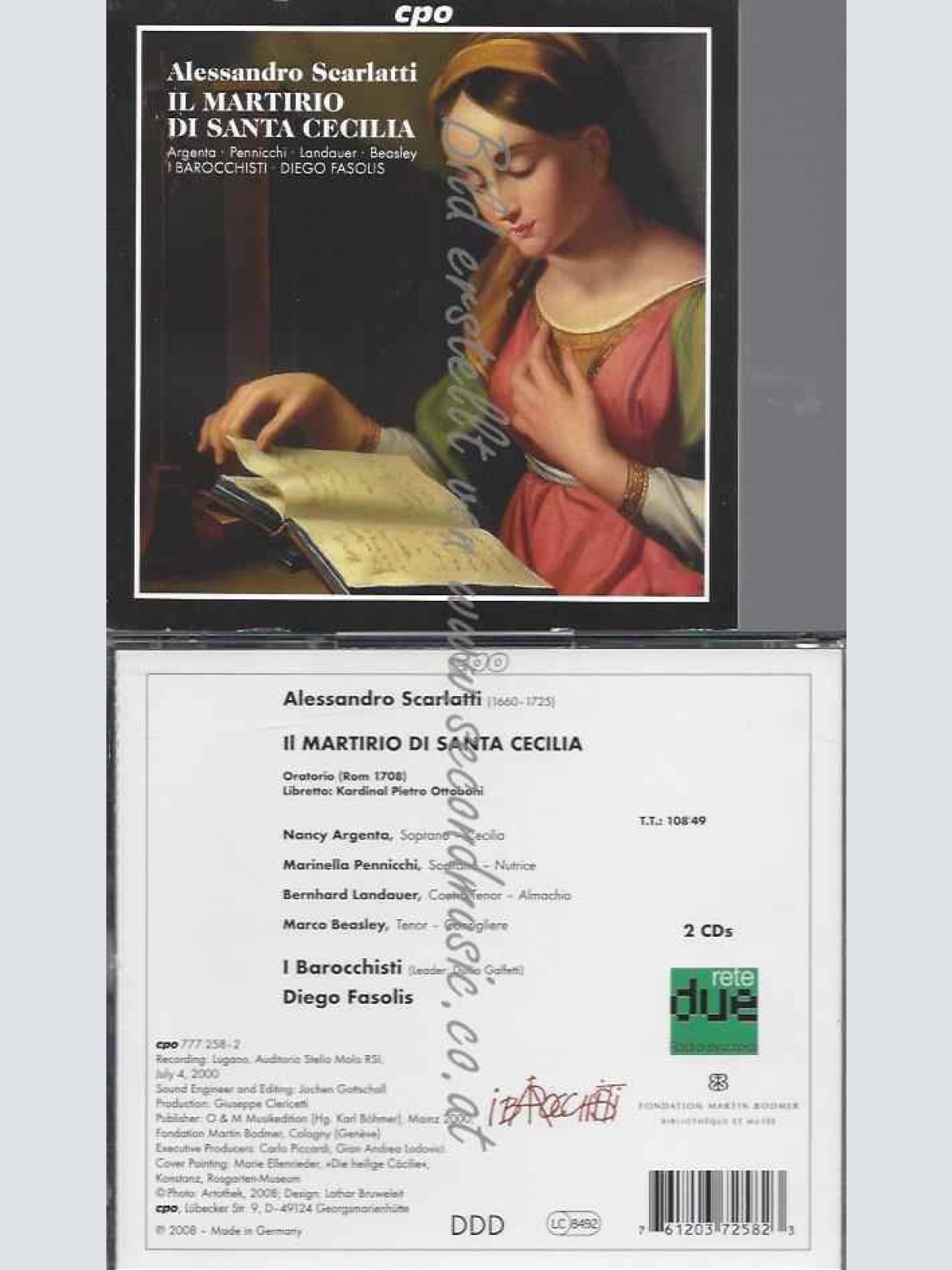 CD--VARIOUS UND SCARLATTI,ALESSANDRO--IL MARTIRIO DI SANTA CECILIA