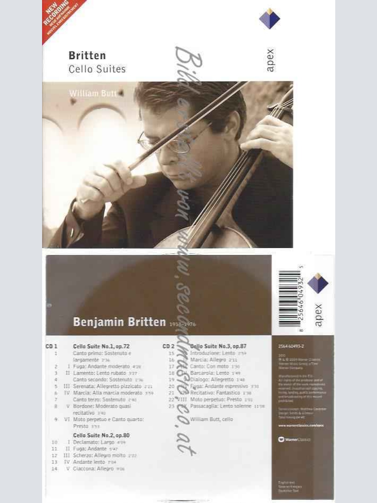 CD--BUTT,WILLIAM UND BRITTEN,BENJAMIN--CELLOSUITEN