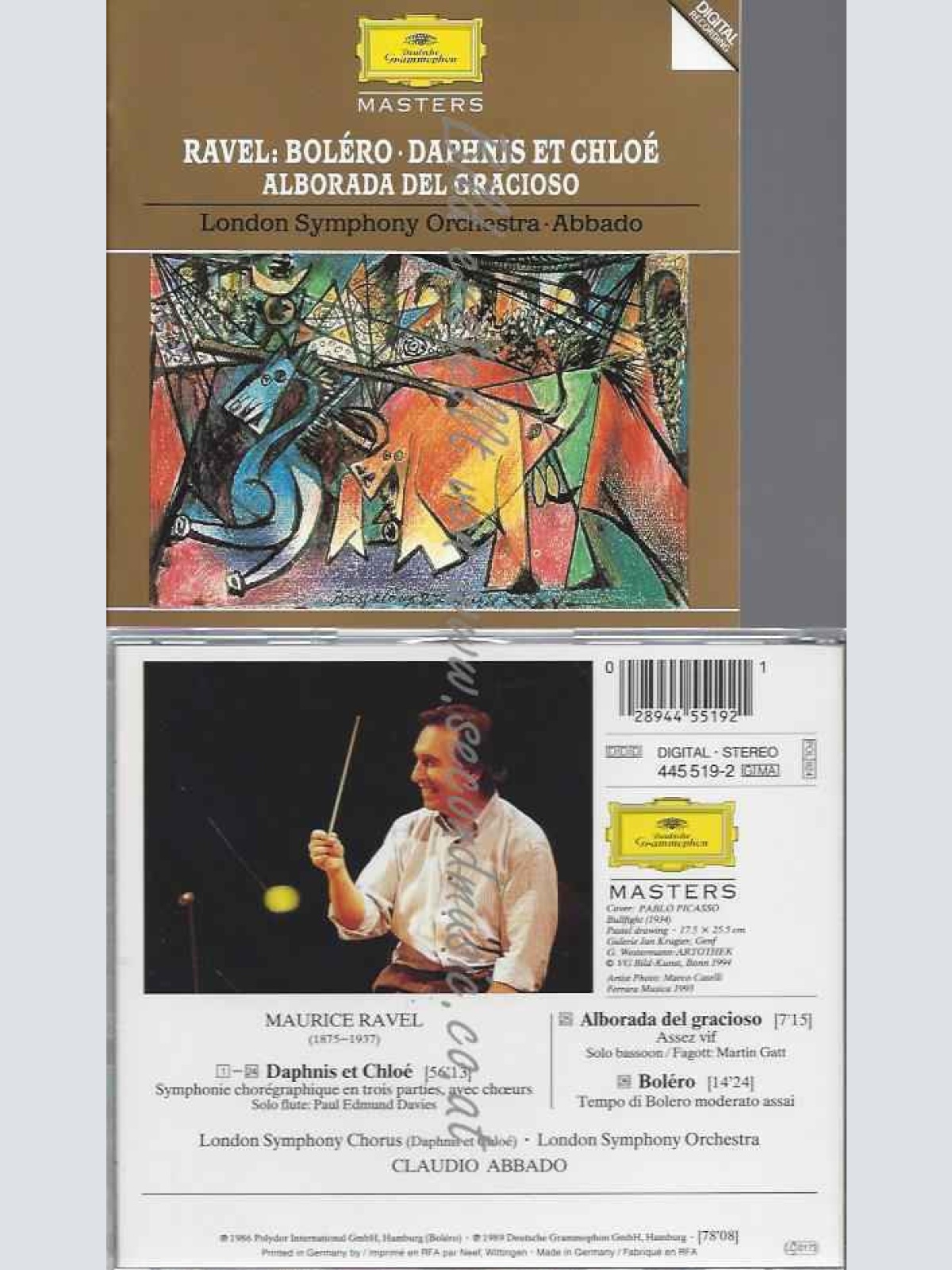 CD--ABBADO,CLAUDIO, LSO, ET AL.--MASTERS - RAVEL