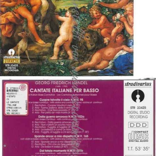 CD--BINDI, DELVAUX, ET AL.--CANTATE ITALIANE PER BASSO