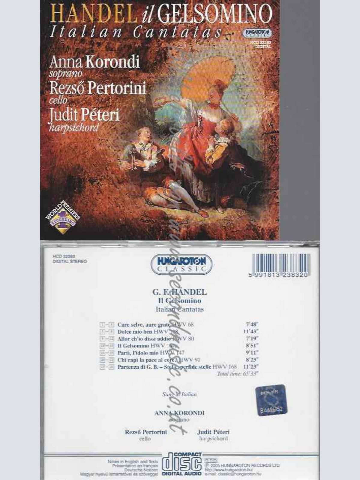 CD--KORONDI,ANNA UND HÄNDEL,GEORG FRIEDRICH--IL GELSOMINO