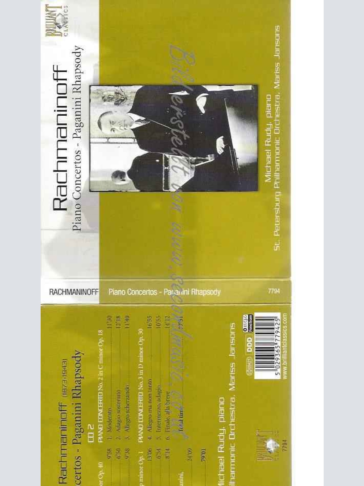 CD--MICHAEL RUDY, ST. PETERSBURG PHILHARMONIC ORCHESTRA, ET AL.--KLAVIERKONZERTE