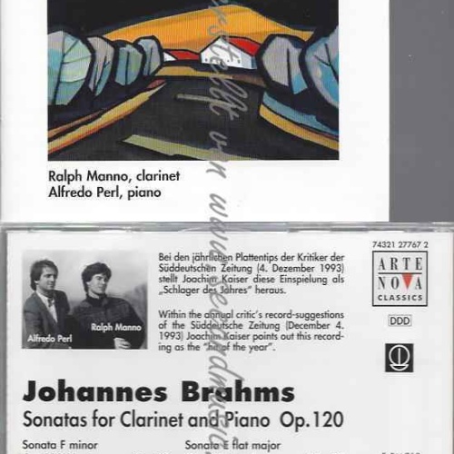 CD--PERL,ALFREDO UND BRAHMS,J.--SONATAS FOR CLARINET AND PIANO