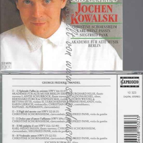 CD--JOCHEN KOWALSKI, GEORG FRIEDRICH HÄNDEL,  -HÄNDEL: ITALIENISCHE SOLOKANTATEN
