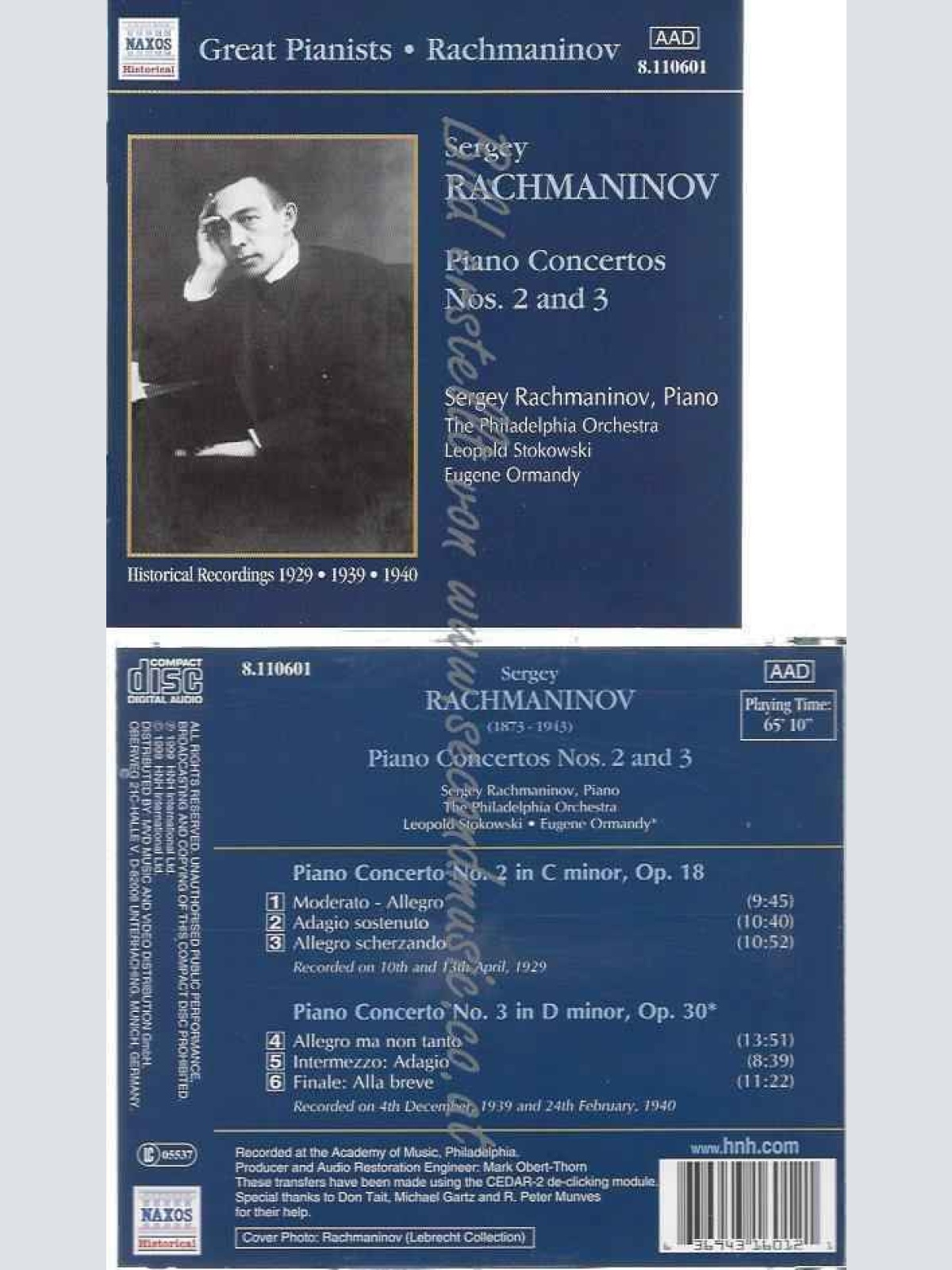 CD--  STOKOWSKI,L., -GREAT PIANISTS EDITION - SERGEJ RACHMANINOFF