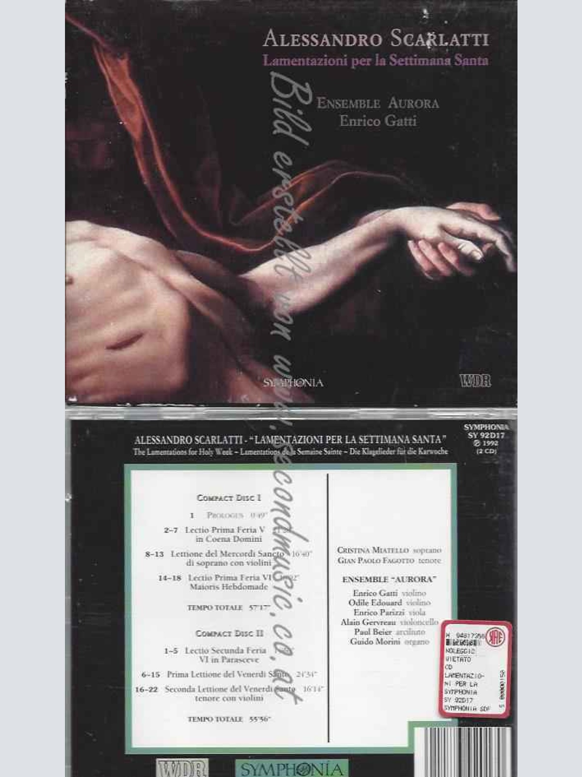 CD--GATTI, ENSEMBLE AURORA  LAMENTAZIONI PER LA SETTIMANA SANTA
