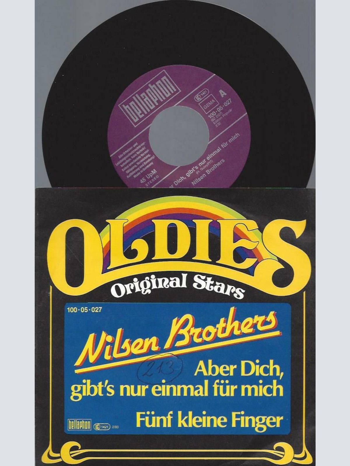 7"   Nilsen Brothers  Aber Dich, Gibt's Nur Einmal Für Mich / Fünf Kleine Fin