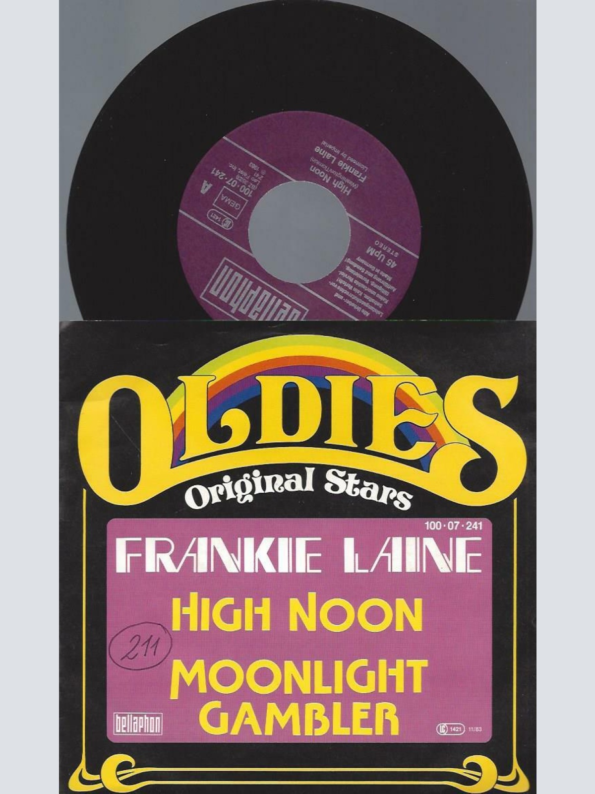 7"   Frankie Laine – High Noon / Moonlight Gambler