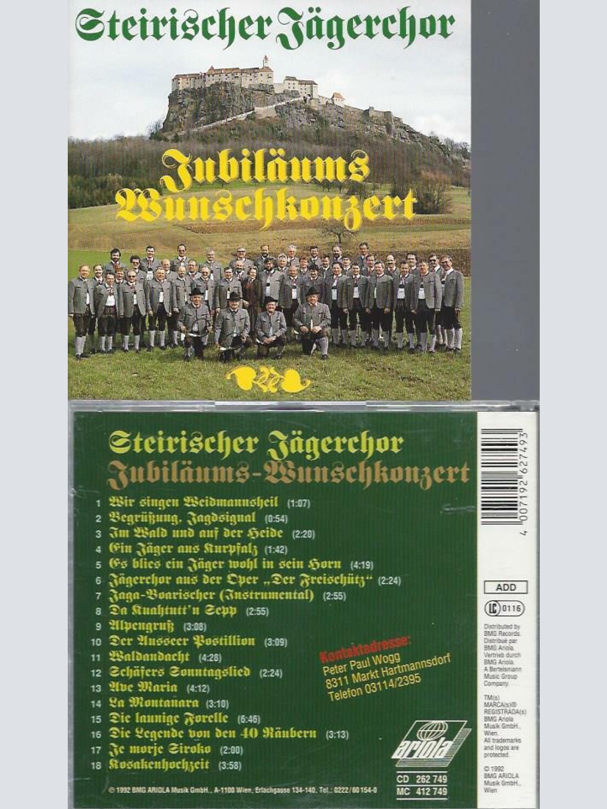 CD--Steirischer Jägerchor -- Jubiläums Wunschkonzert