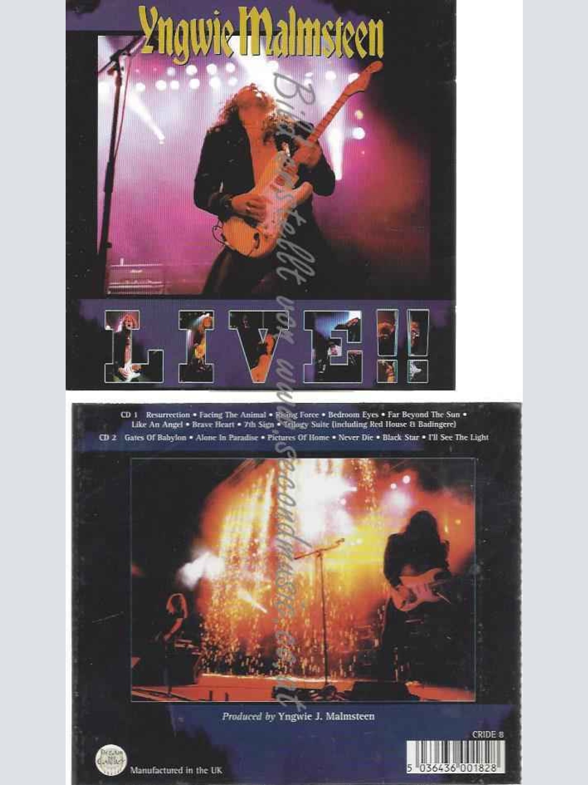 CD--YNGWIE MALMSTEEN | --LIVE
