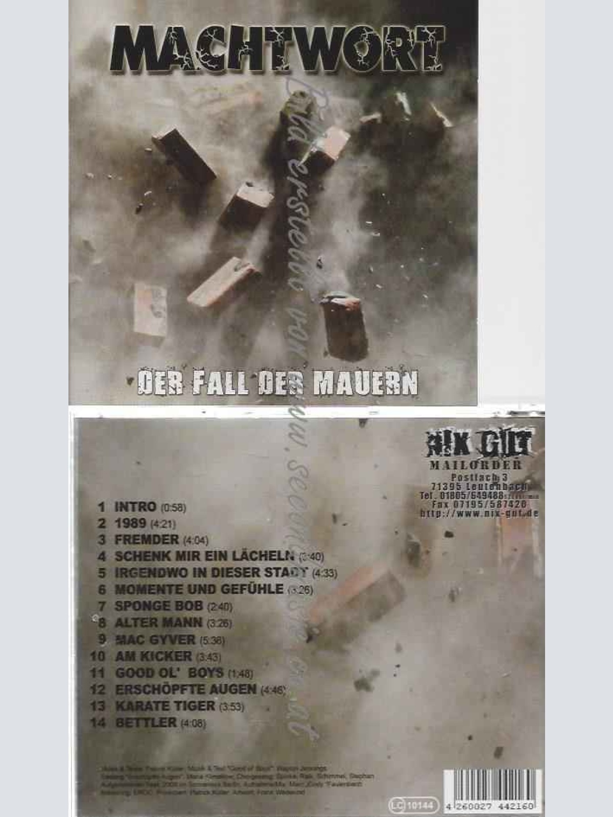 CD--Der Fall der Mauern --Machtwort