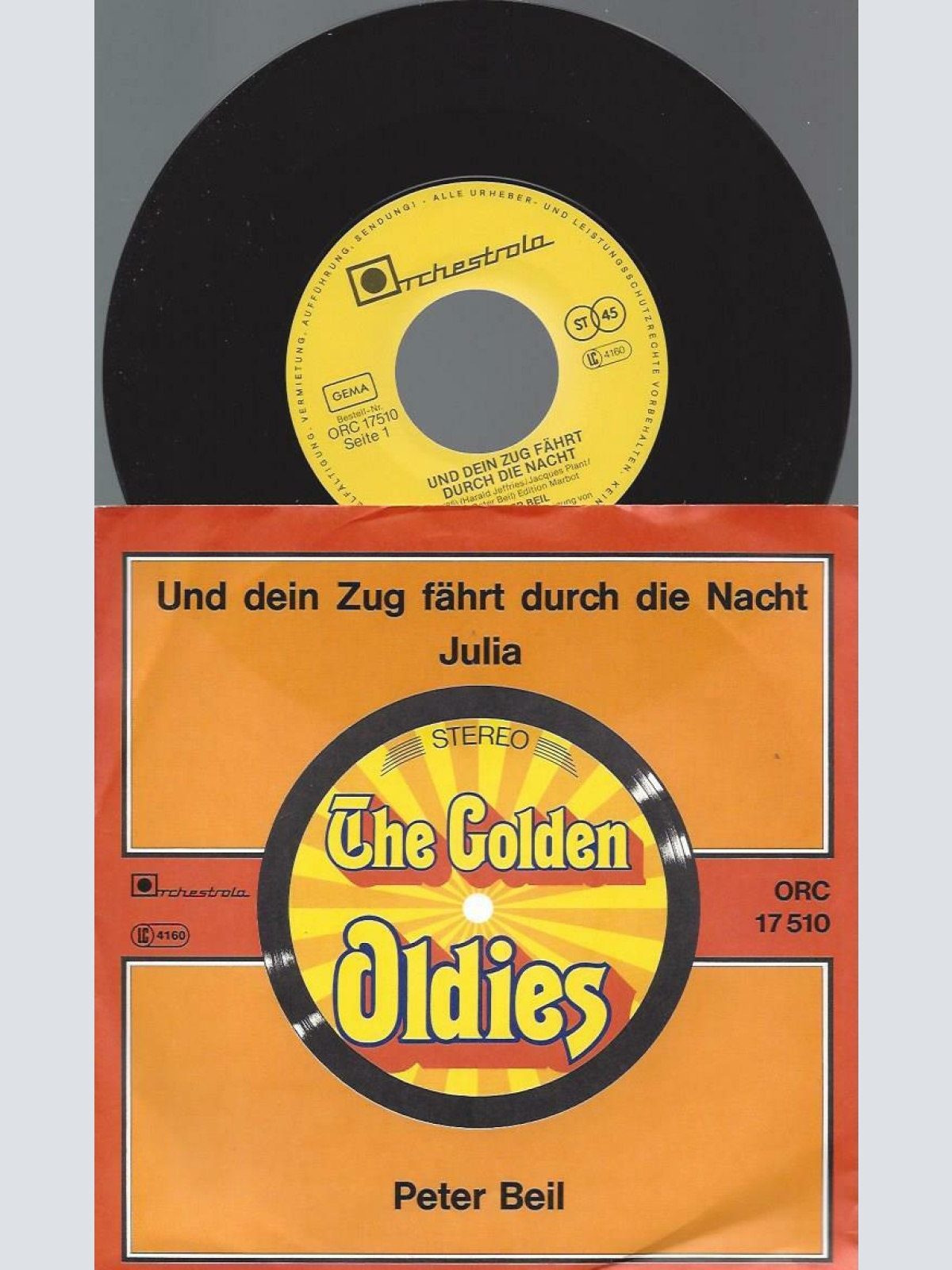 7" Peter Beil – Und Dein Zug Fährt Durch Die Nacht