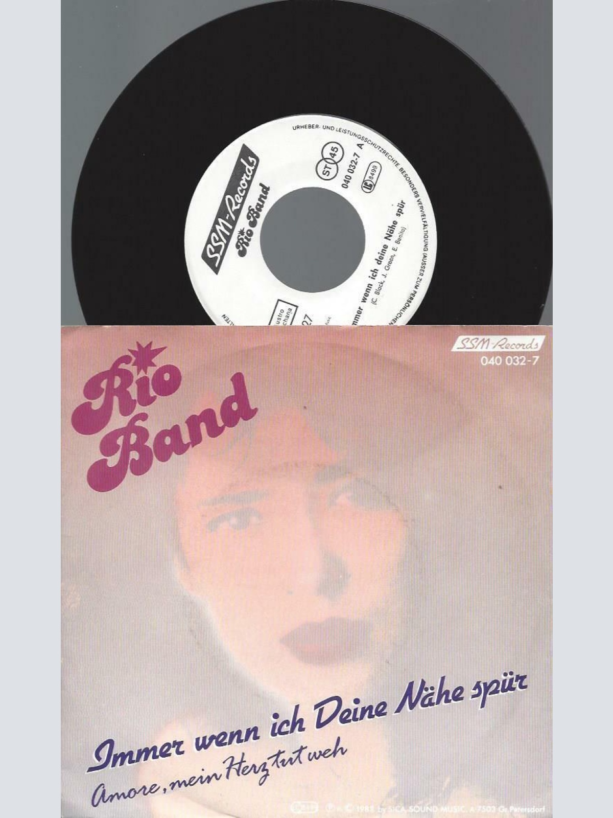 7" Rio Band   – Immer Wenn Ich Deine Nähe Spür   // NM