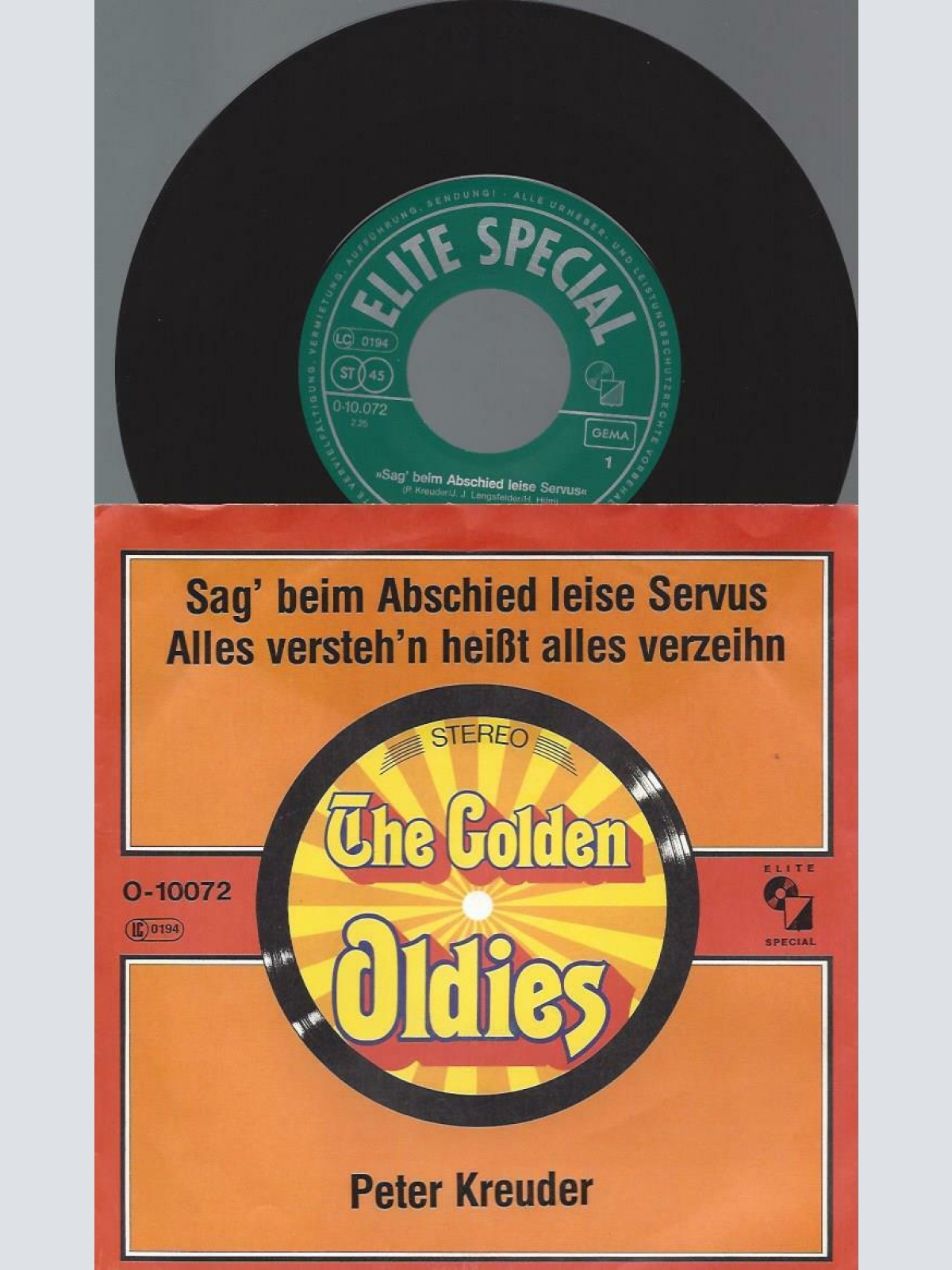 7" Peter Kreuder – Sag' Beim Abschied Leise Servus
